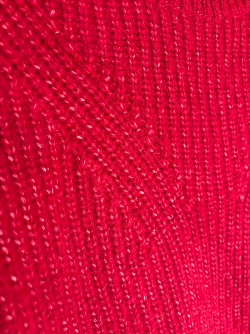 Joe Fresh Red Ribbed Crewneck Sweater - Picture 6 of 6